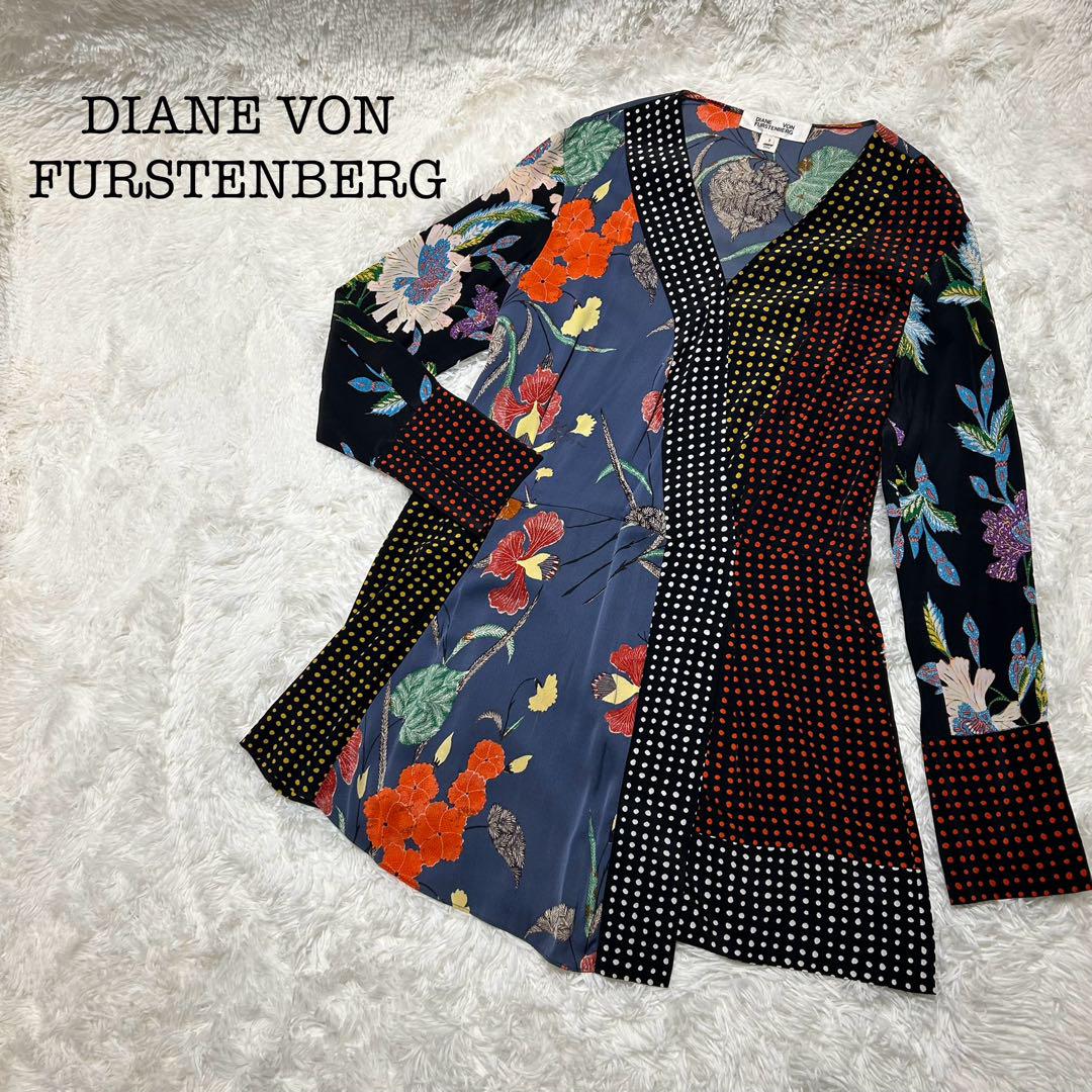 特価✨】DIANE VON FURSTENBERG ワンピース 幾何学　 S
