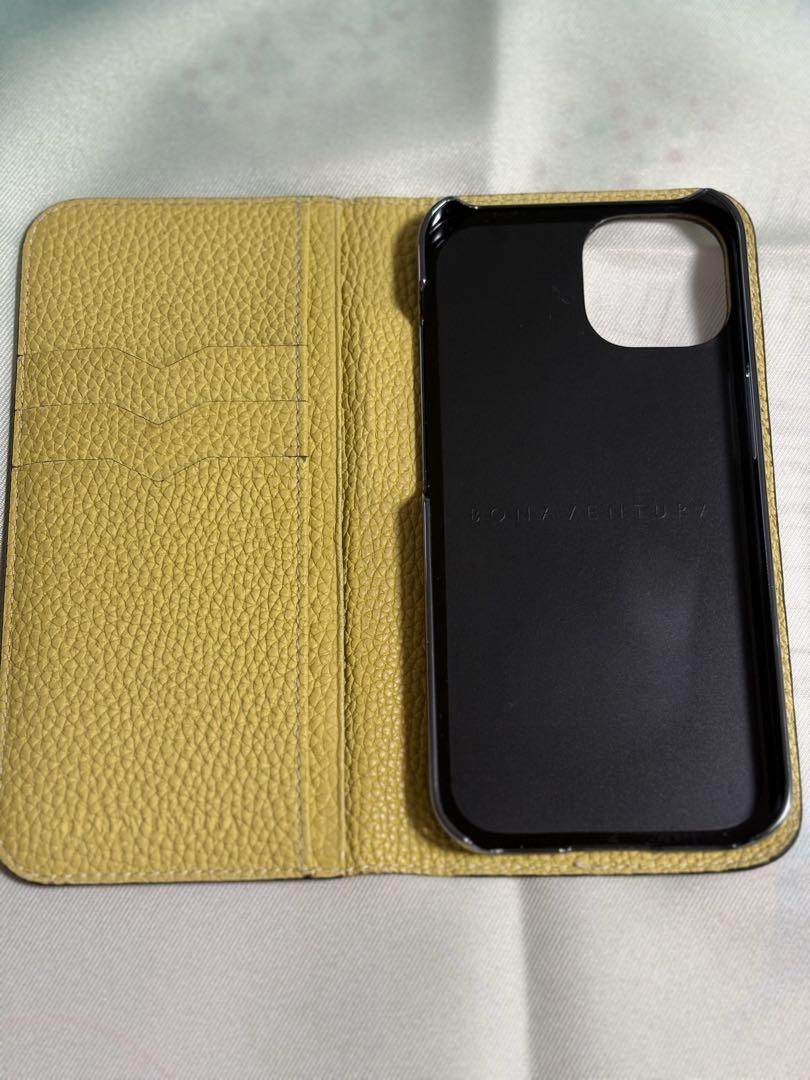 BONAVENTURA iPhone14グレージュ×イエロー（ハードケース新品）