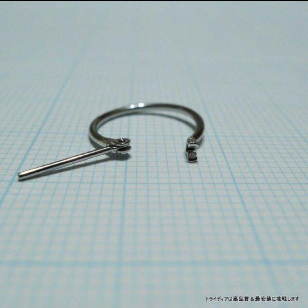プラチナ Pt900 フープピアス 国産 幅1mm 外径15mm 片耳 1個