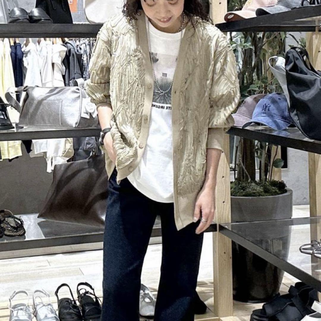⚫︎タイムセール！新品　かつこさん企画　レースカーディガン　ベージュ　限定品 ⚫︎タイムセール！新品 かつこさん企画 レースカーディガン