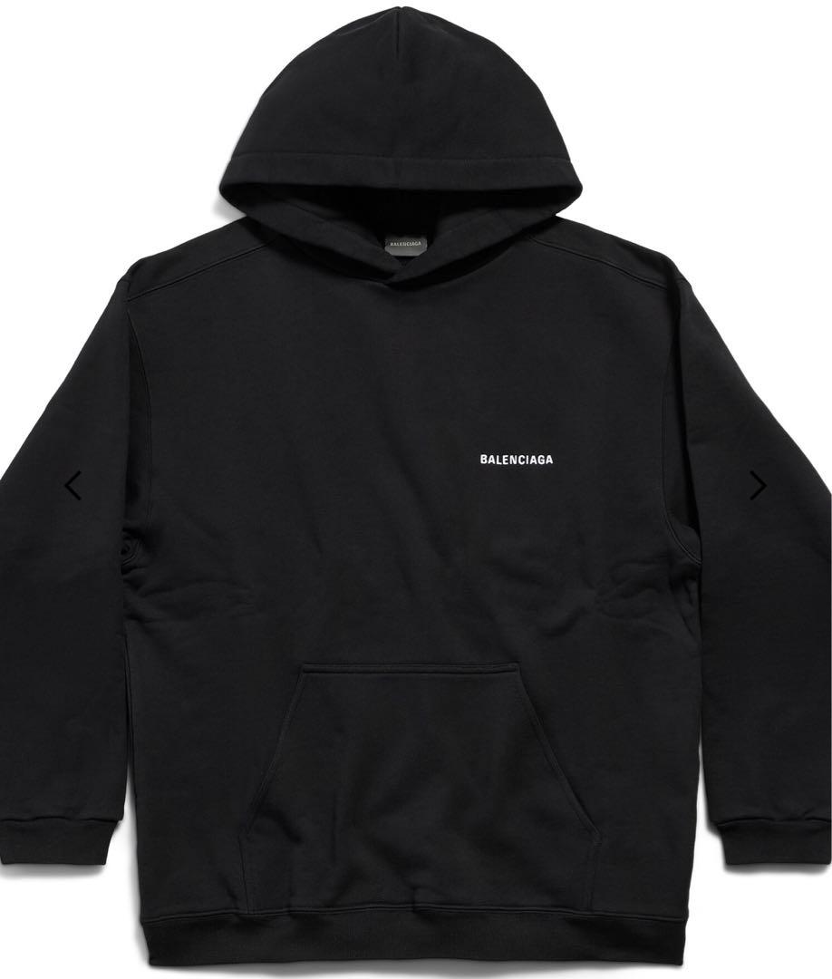 【BALENCIAGA】フード付きパーカー(両面ロゴ)