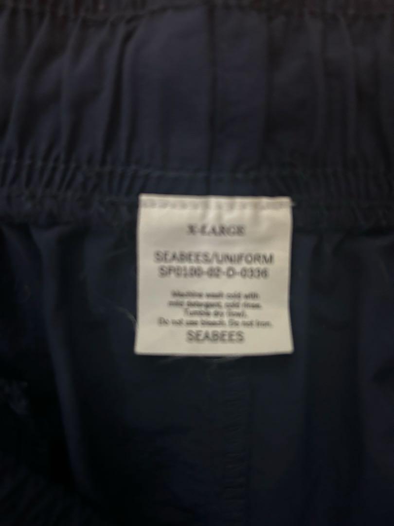 SEABEES ナイロンパンツ XL ネイビー 珍品