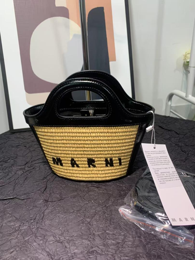新品MARNI TROPICALIA BAG カゴバック ハンドバッグ ブラック