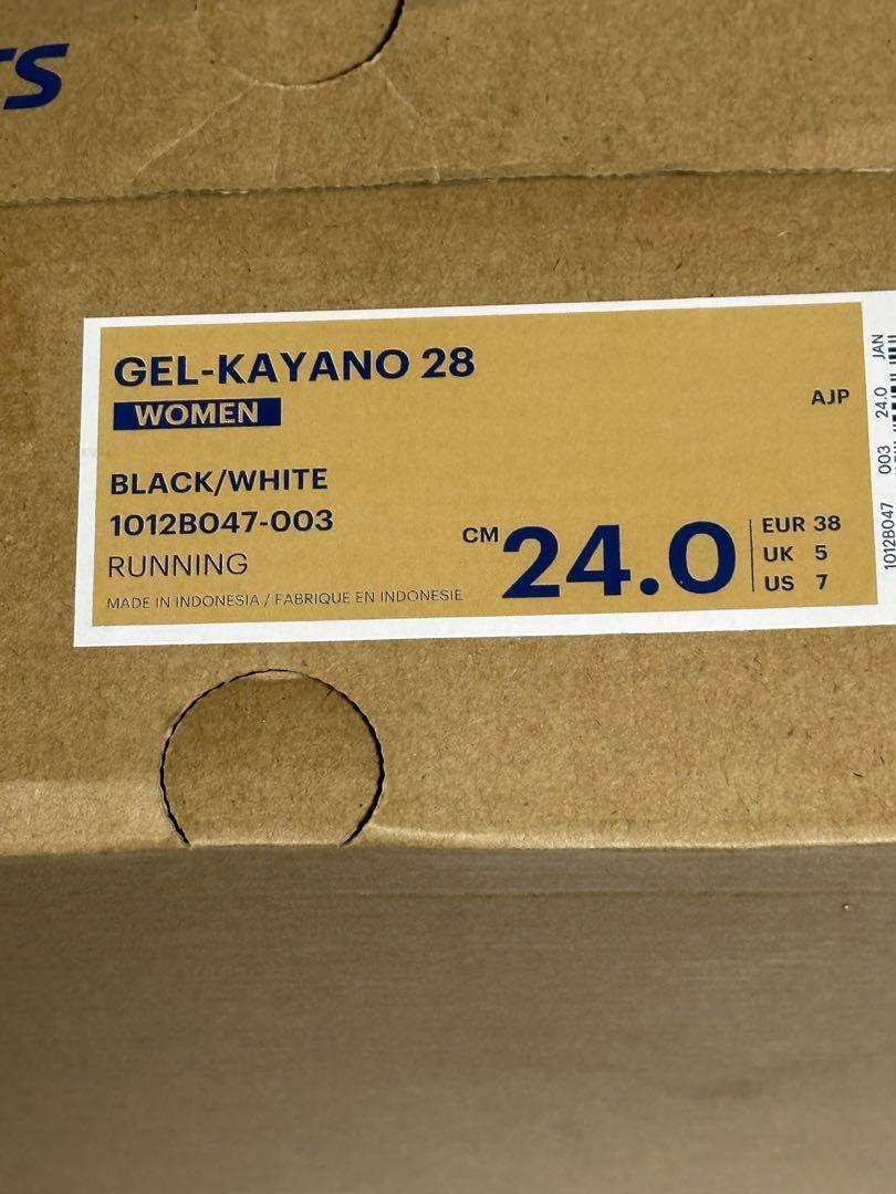 アシックス GEL-KAYANO28 ランニングシューズ ブラック24cm