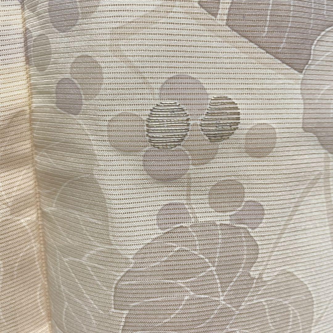 D57 夏着物 訪問着 葡萄 蔦 クリーム 絽 正絹 未使用極美品