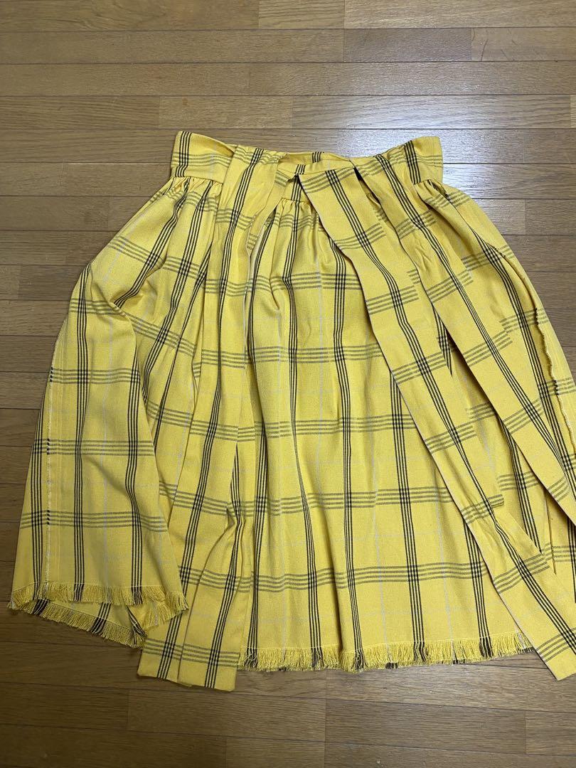 tope トープ if dress チェック イエロー ワンピース チュニック tope トープ if dress チェック イエロー ワンピース チュニック
