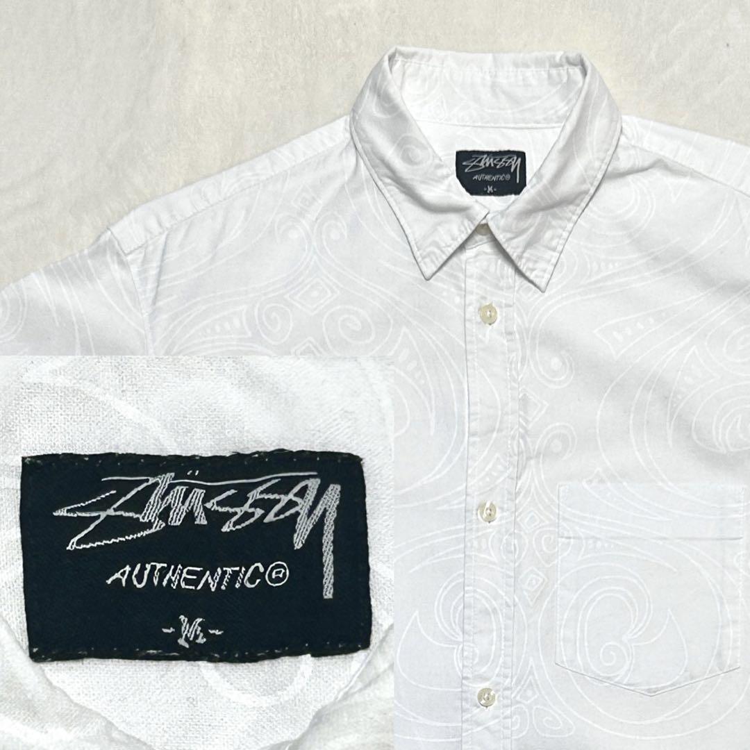 Old Stussy オールド ステューシー 半袖 総柄シャツ 古着 ビンテージ