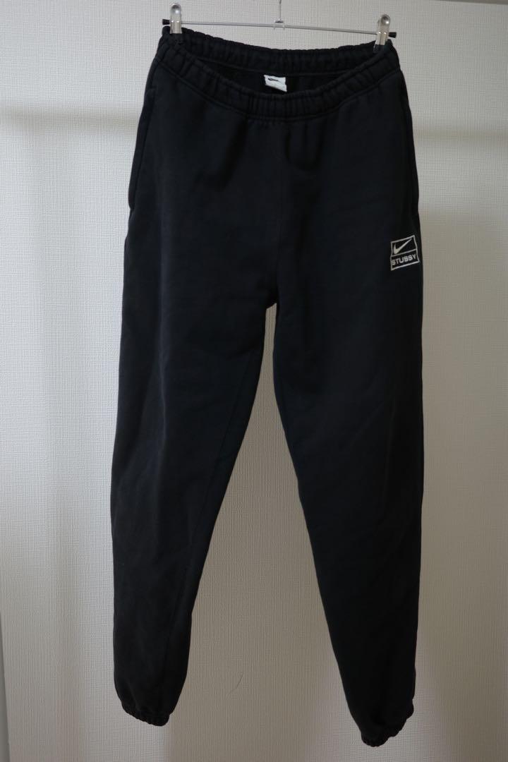 Nike x Stussy ブラックスウェット セットアップ STUSSY Nike コラボ トレーナー 黒 M セットアップ