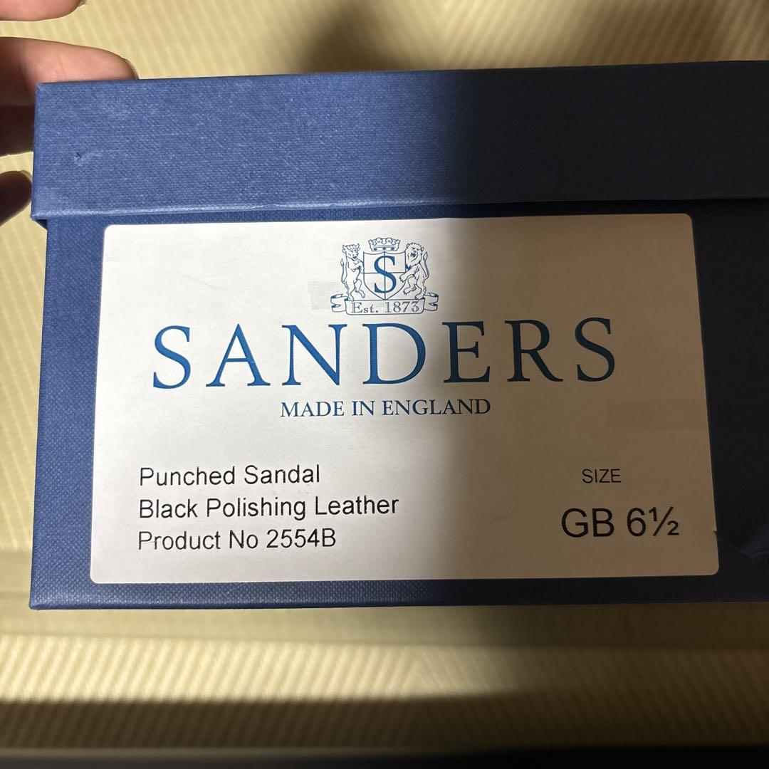 Sanders ブラック メリージェーン シューズ25.5cm 箱あり割れあり