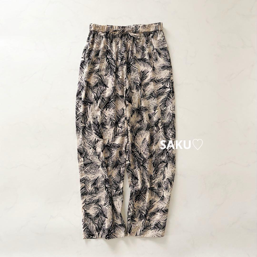 定価15400円 NOLLEY'S パームプリントパンツ 36