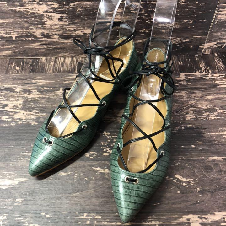 CHEMBUR チェンバー レースアップパンプス 22.5cm 緑 - メルカリ CHEMBUR チェンバー レースアップパンプス 22.5cm 緑 - メルカリ