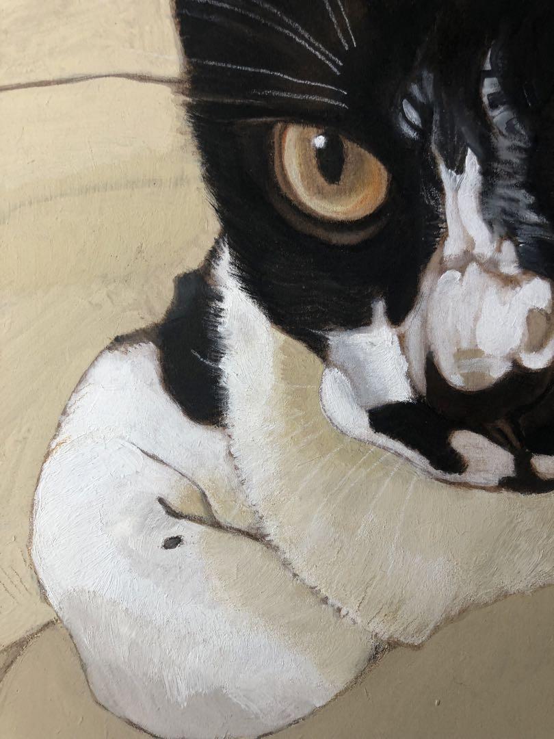 「ハッチ2」猫イラスト（原画）