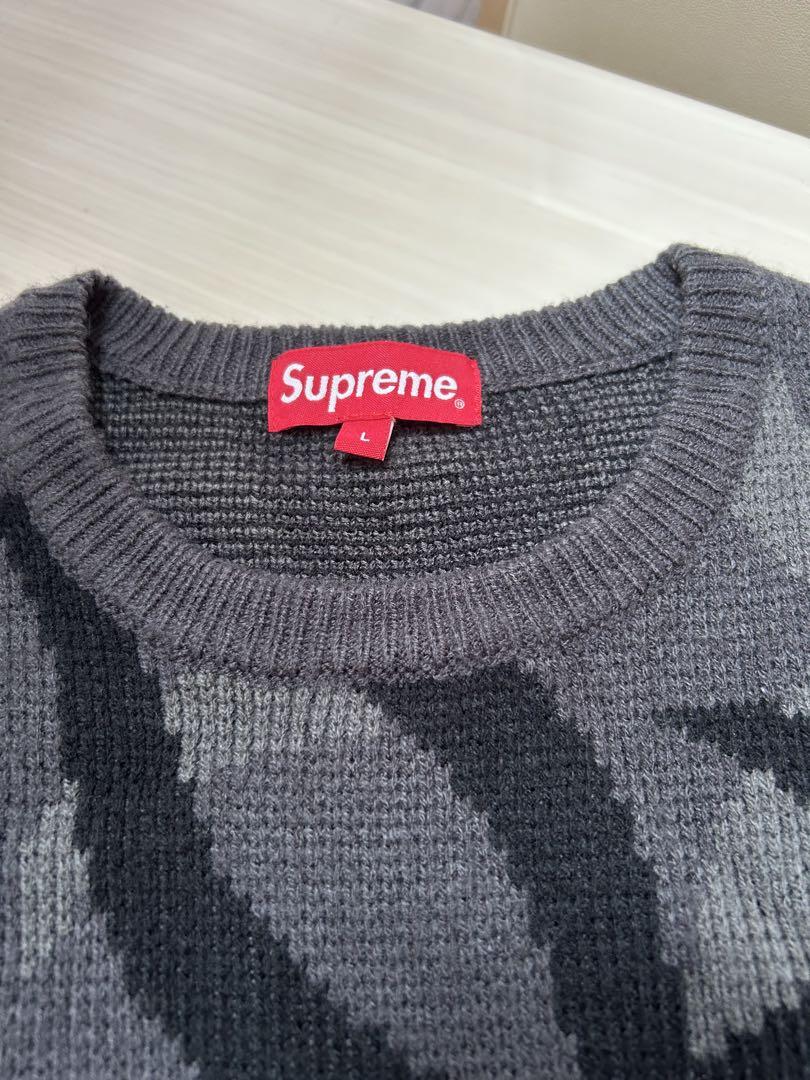 新素材新作 Supreme セーターLサイズΩ ニット Sweater Camo Tribal トップス