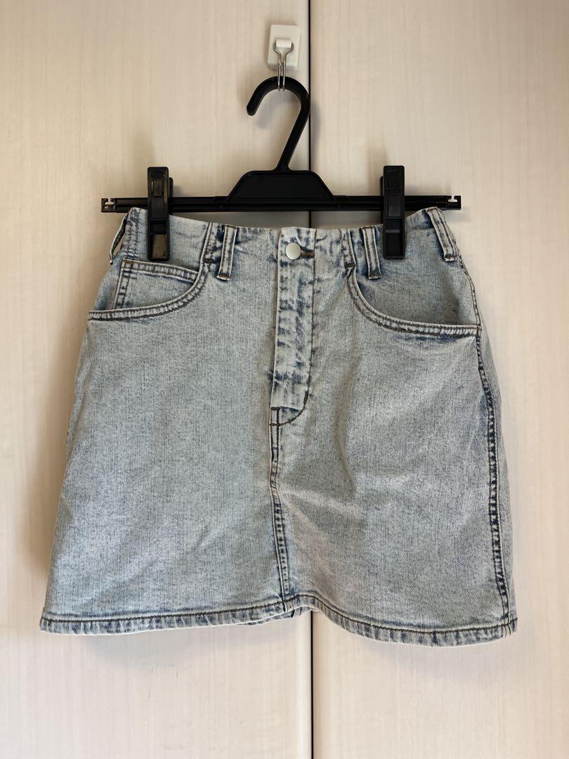 ANDMARY Heart hip denim skirt S