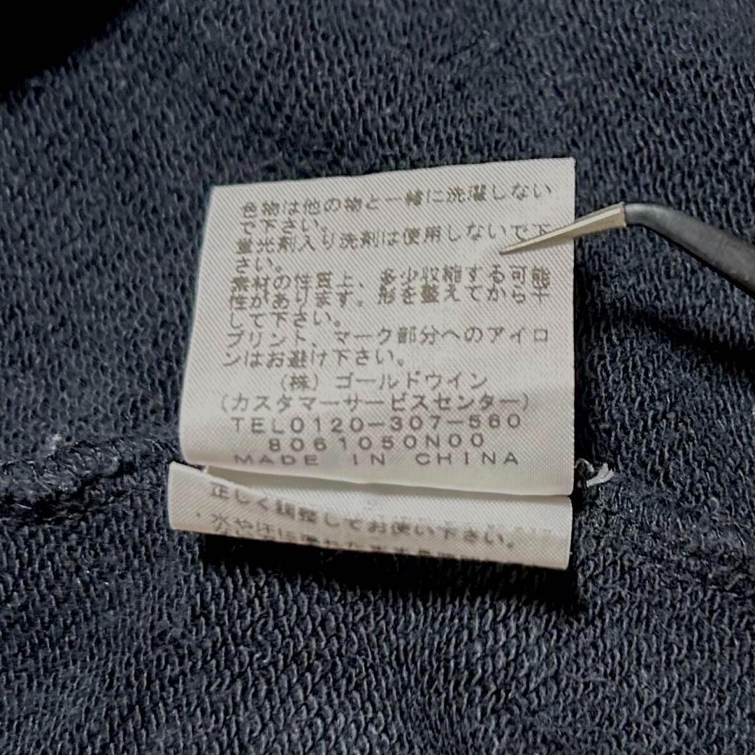 【人気モデル】ザノースフェイス☆センタービッグロゴ ブラック パーカー М