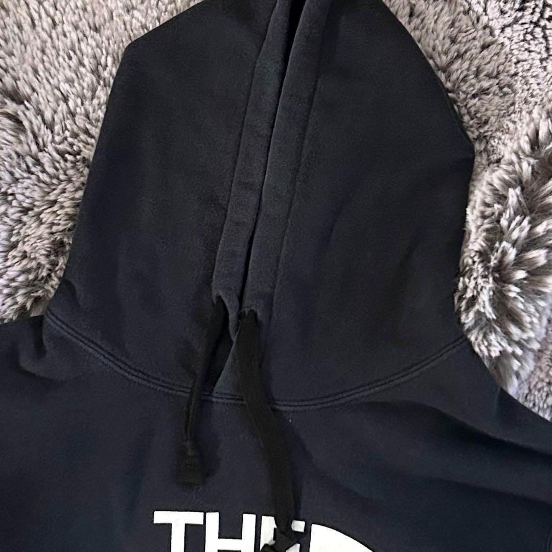 【人気モデル】ザノースフェイス☆センタービッグロゴ ブラック パーカー М