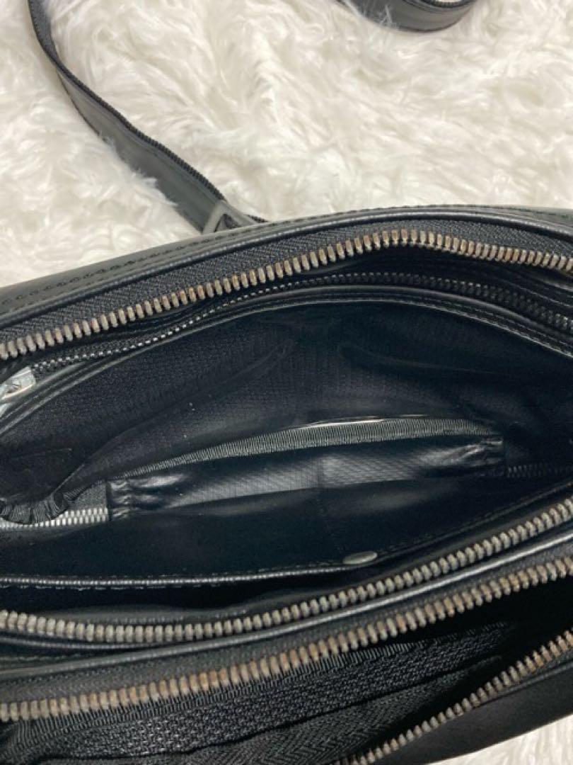美品LUGGAGE LABELラゲッジレーベNEWLINERショルダーバッグBK