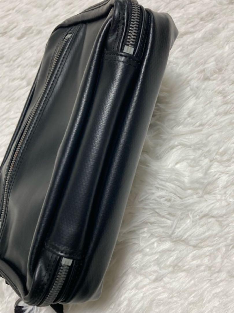 美品LUGGAGE LABELラゲッジレーベNEWLINERショルダーバッグBK