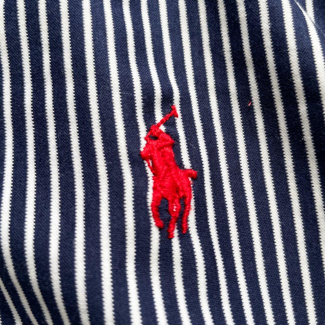 極美品 ポロラルフローレン ニットドレスシャツ ポニー刺繍