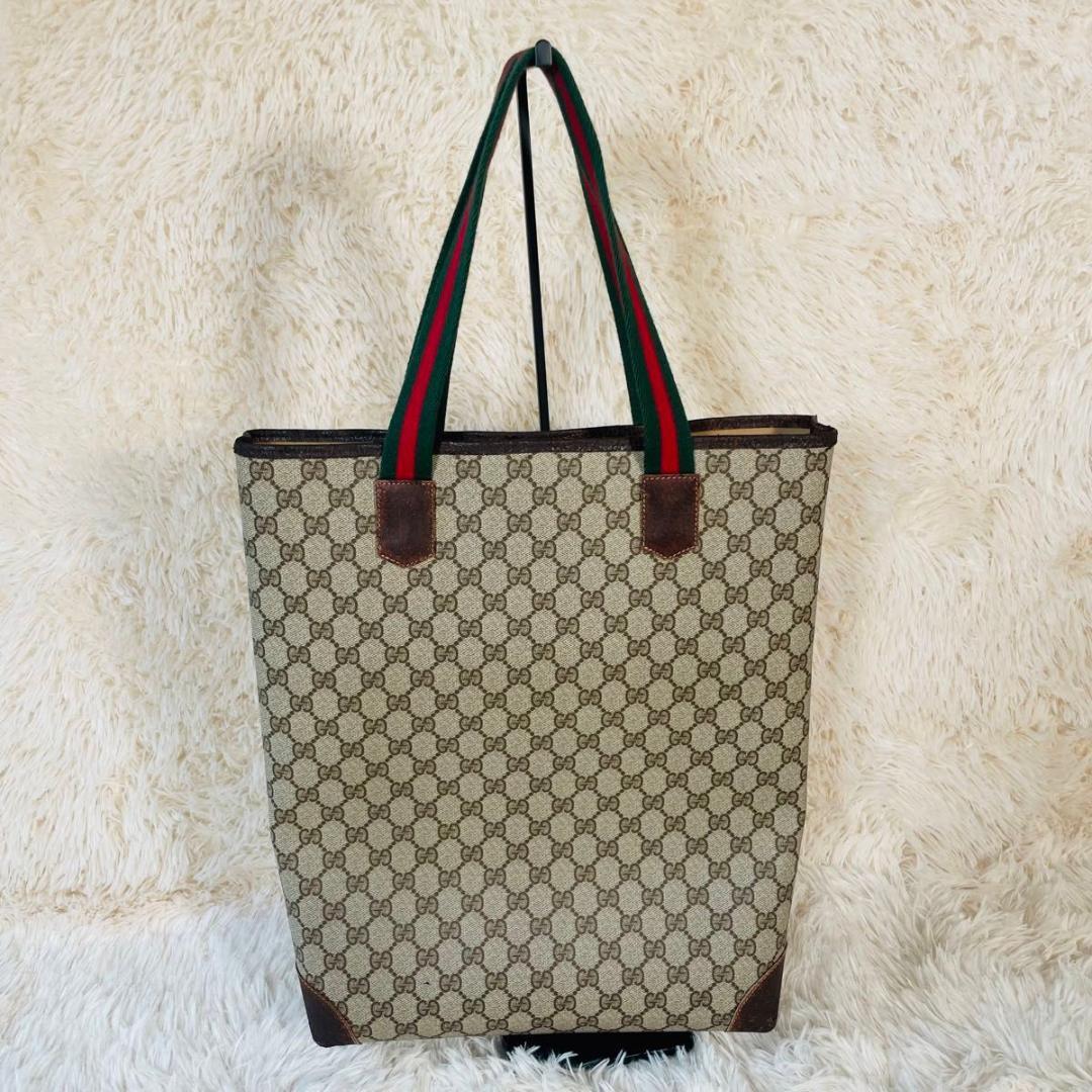 【希少品】GUCCI トートバッグ　シェリーライン　GGスプリーム