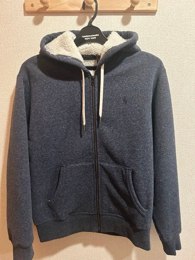POLO RALPH LAUREN ネイビー フルジップパーカー 冬アウターM POLO RALPH LAUREN