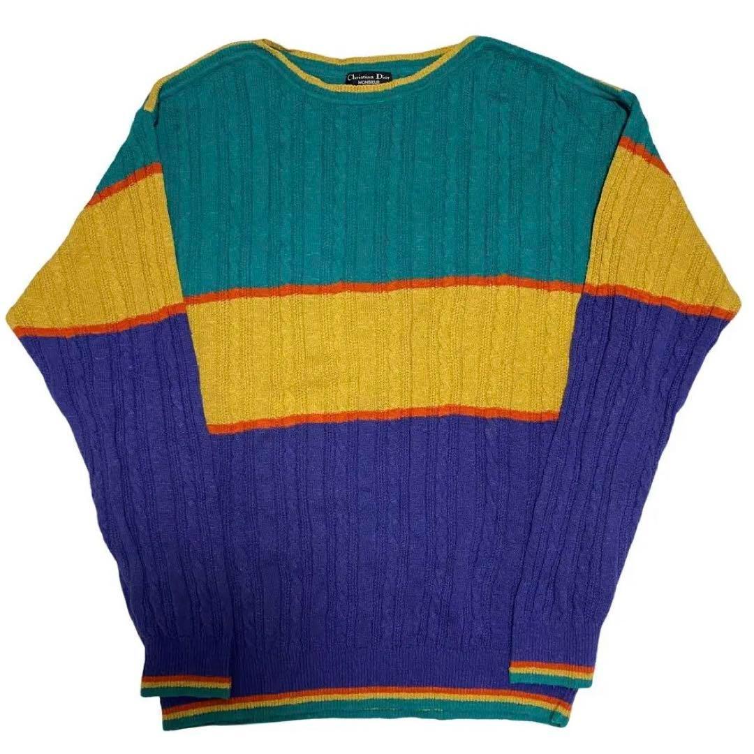 90s Christian Dior ディオール　ニット　メンズL 古着