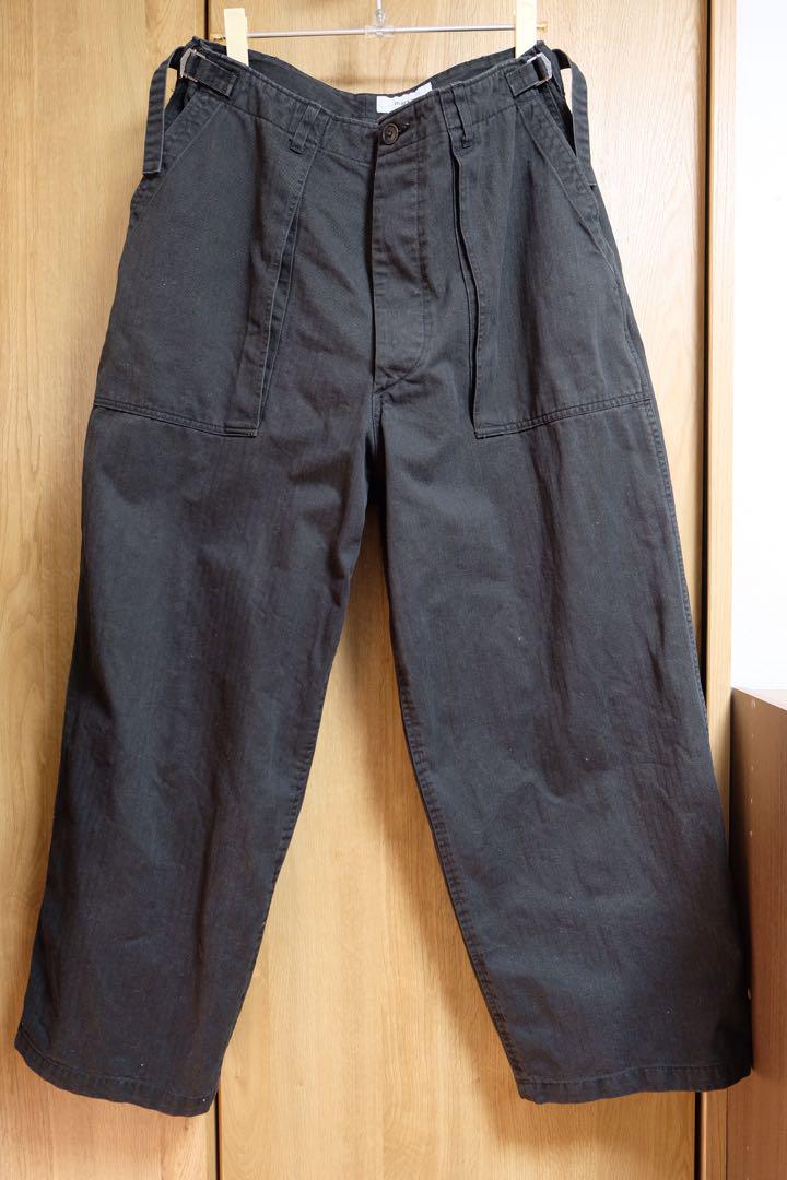 パンツ WIDE ORGANIC COTTON HERRINGBONE