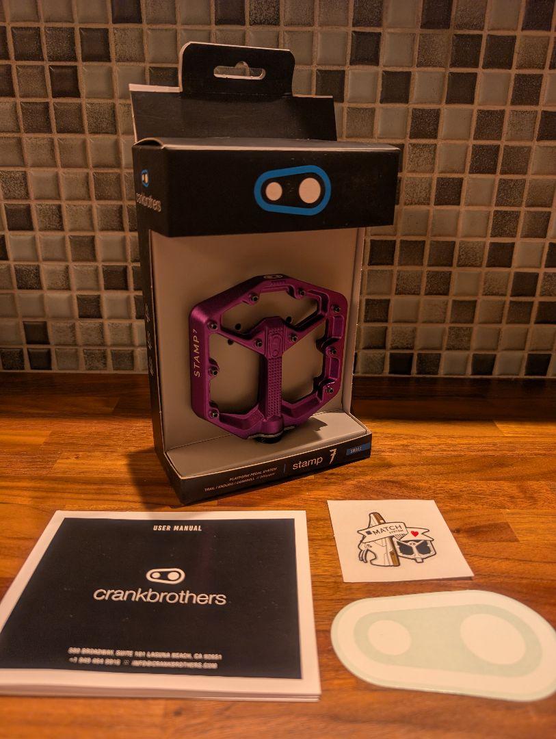 美品☆　Crankbrothers STAMP 7 パープル S　フラットペダル