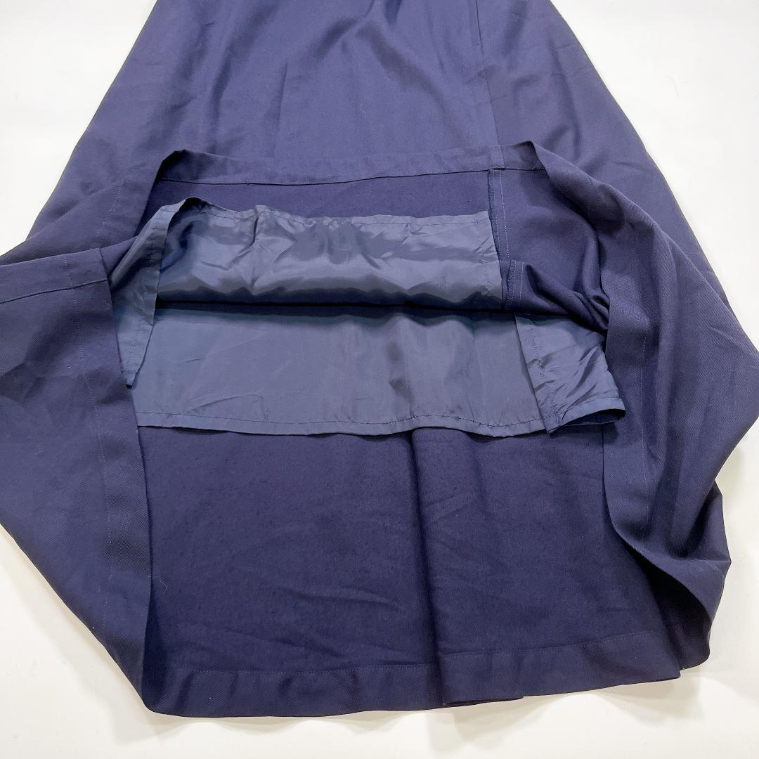 ISSEY MIYAKE PERMANENTE ロング フレアスカート 紺 M ISSEY MIYAKE PERMANENTE ロング フレアスカート 紺 M