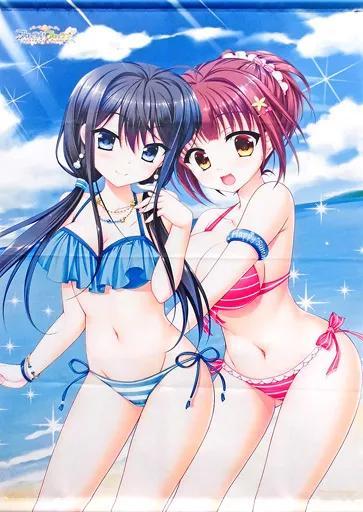 フローラル・フローラブ 七緒＆こはね 水着 B2タペストリー アクキー