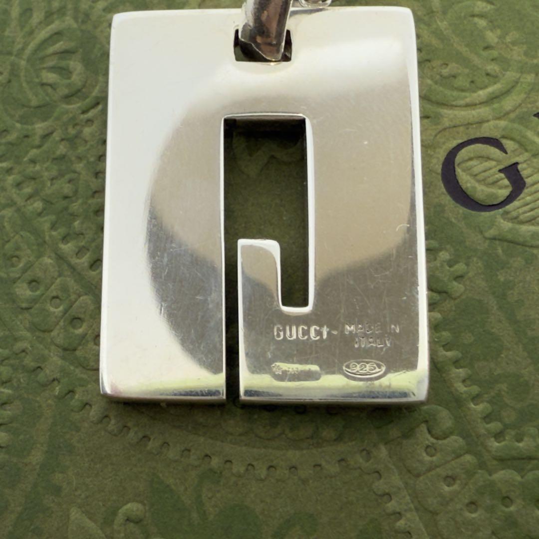 美品 グッチ ネックレス ペンダントトップ シルバー 925 Gロゴ GUCCI