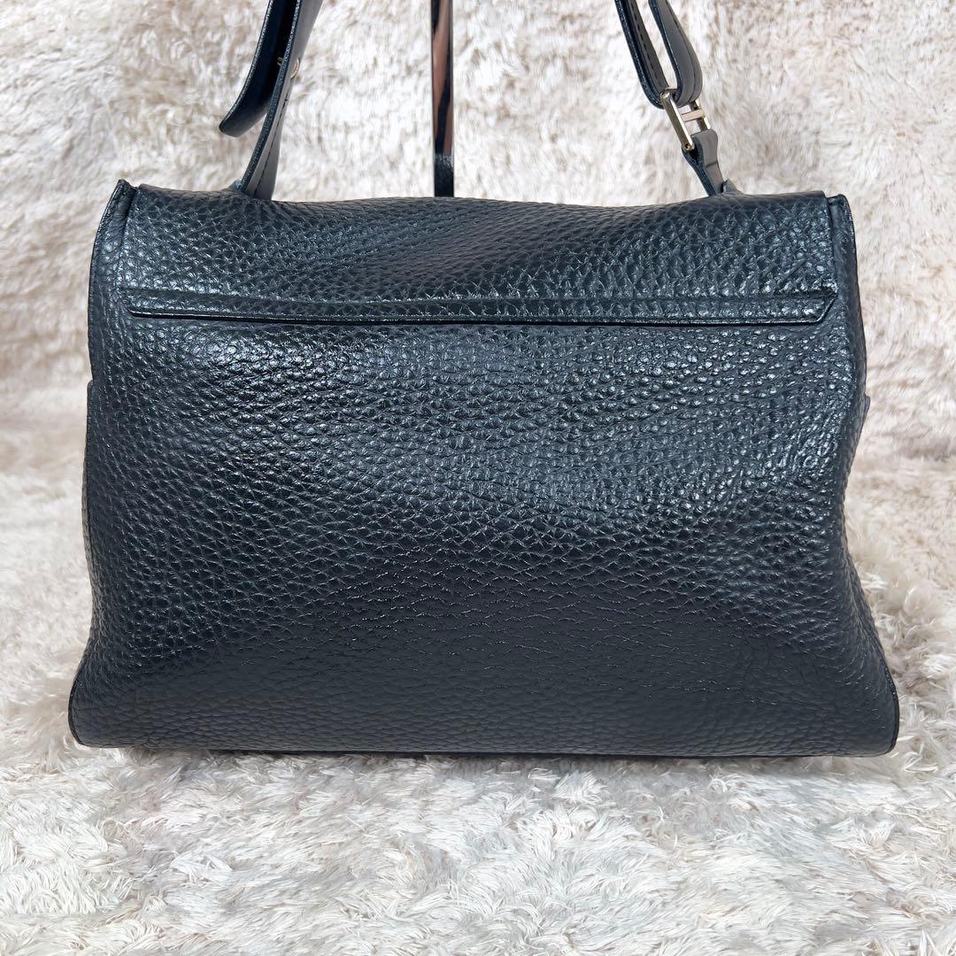 【極美品】フルラ 2WAYショルダーバッグ ハンドバッグ カプリッチョレザー 黒