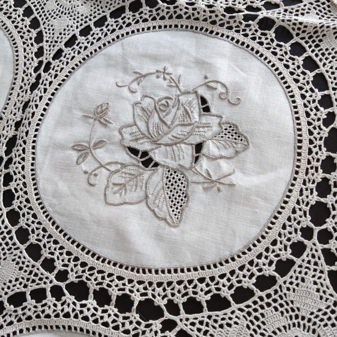 スワトウ刺繍大判テーブルクロス