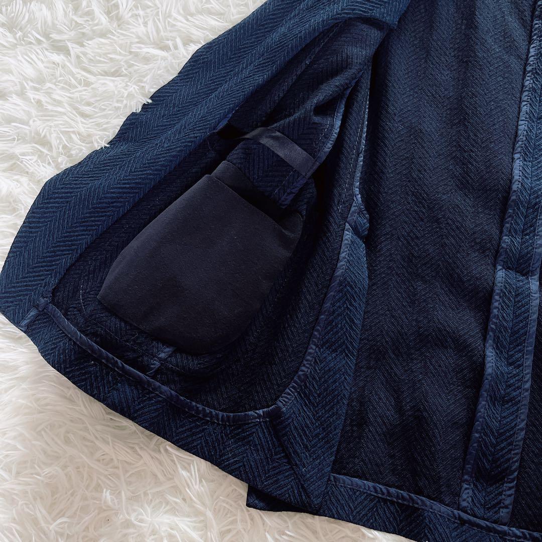 【TAGLIATORE】ジャケット ネイビー ウール混 46サイズ