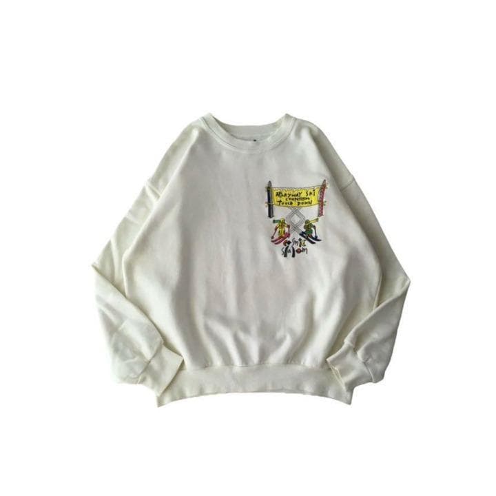 90s　デザインスウェット　CASTEL BAJAC　刺繍　ワンポイント　個性的