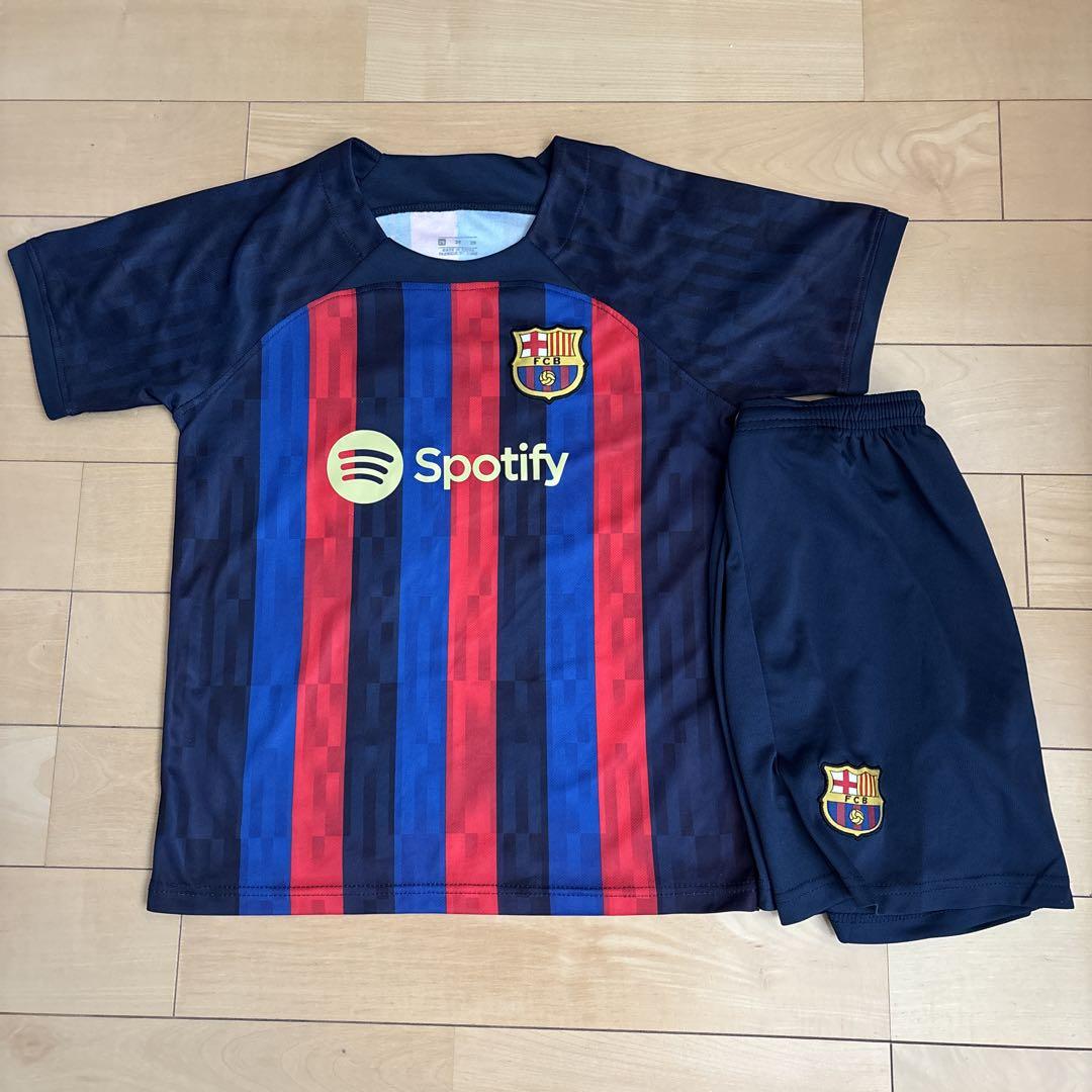 子供用150cm バルセロナ サッカーユニフォーム 上下セット