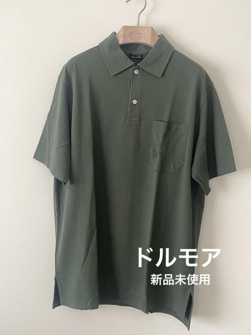 【新品未使用】ドルモア　ポロシャツ　メンズ　モスグリーン　Lサイズ