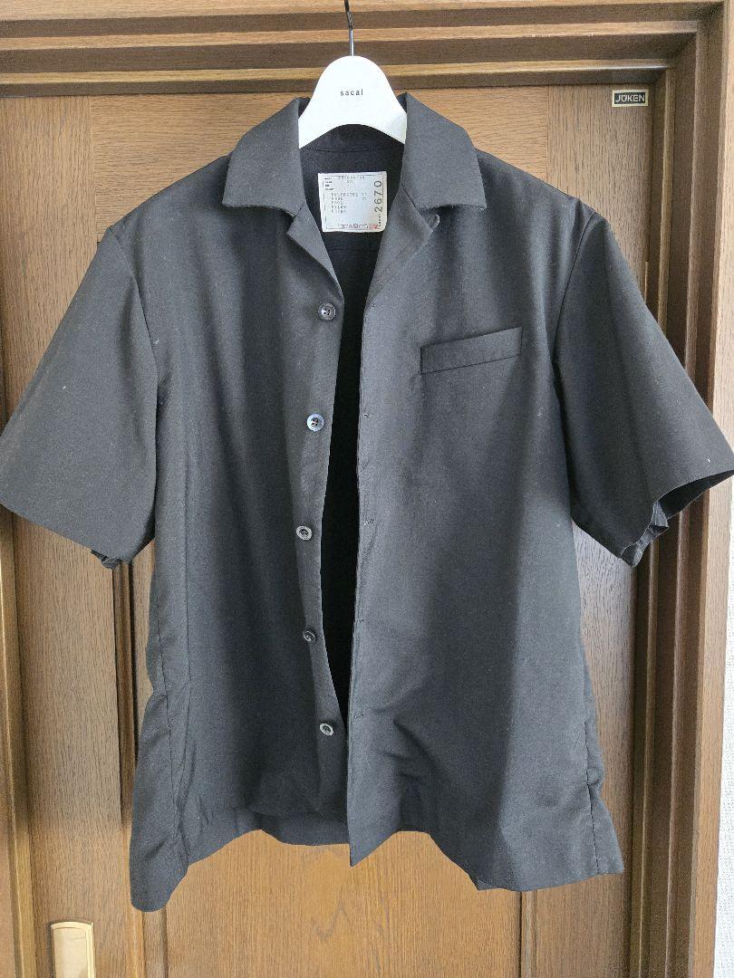 sacai ネイビー　ウール　半袖スーツシャツ 楽天市場】Sacai サカイ シャツ サイズ:4 24SS サイドジップ