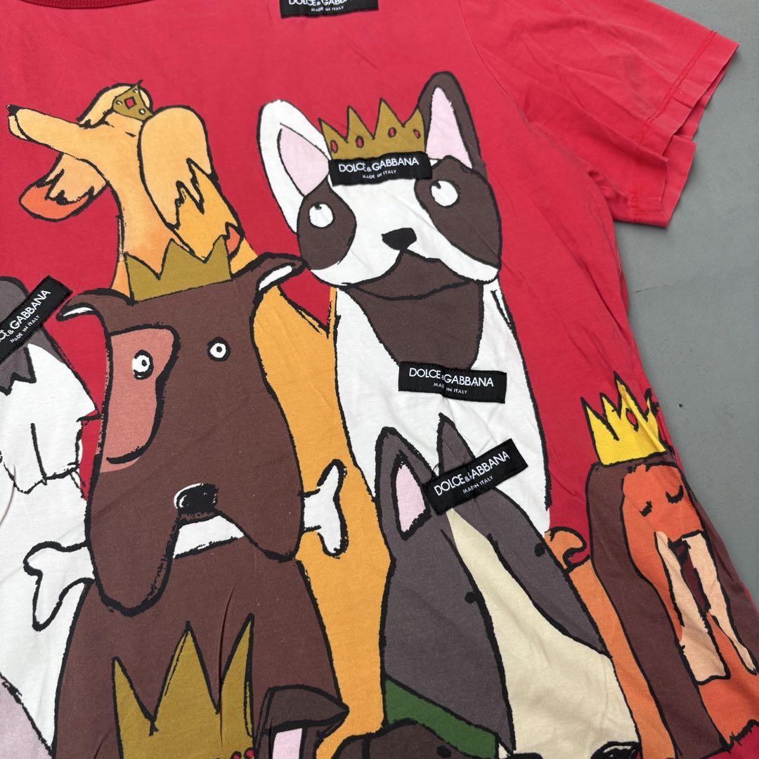 DOLCE&GABBANA archive 犬　プリント　半袖　tシャツ　メンズ