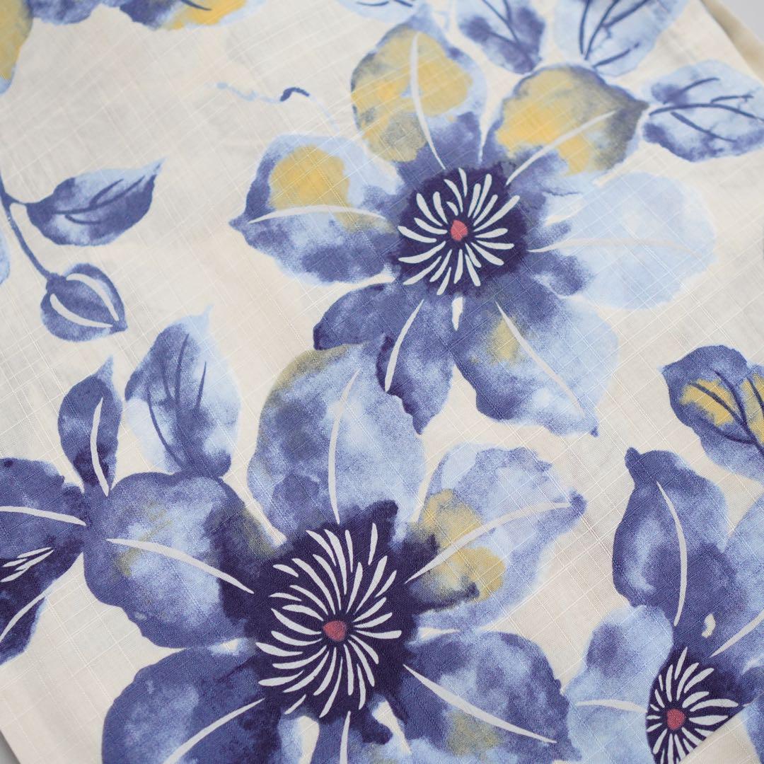 [青鉄線花]浴衣単品　高級変わり織 青鉄線花]浴衣単品 高級変わり織 着物・浴衣