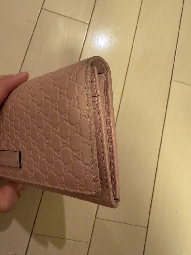 GUCCI ピンク マイクロGG 長財布