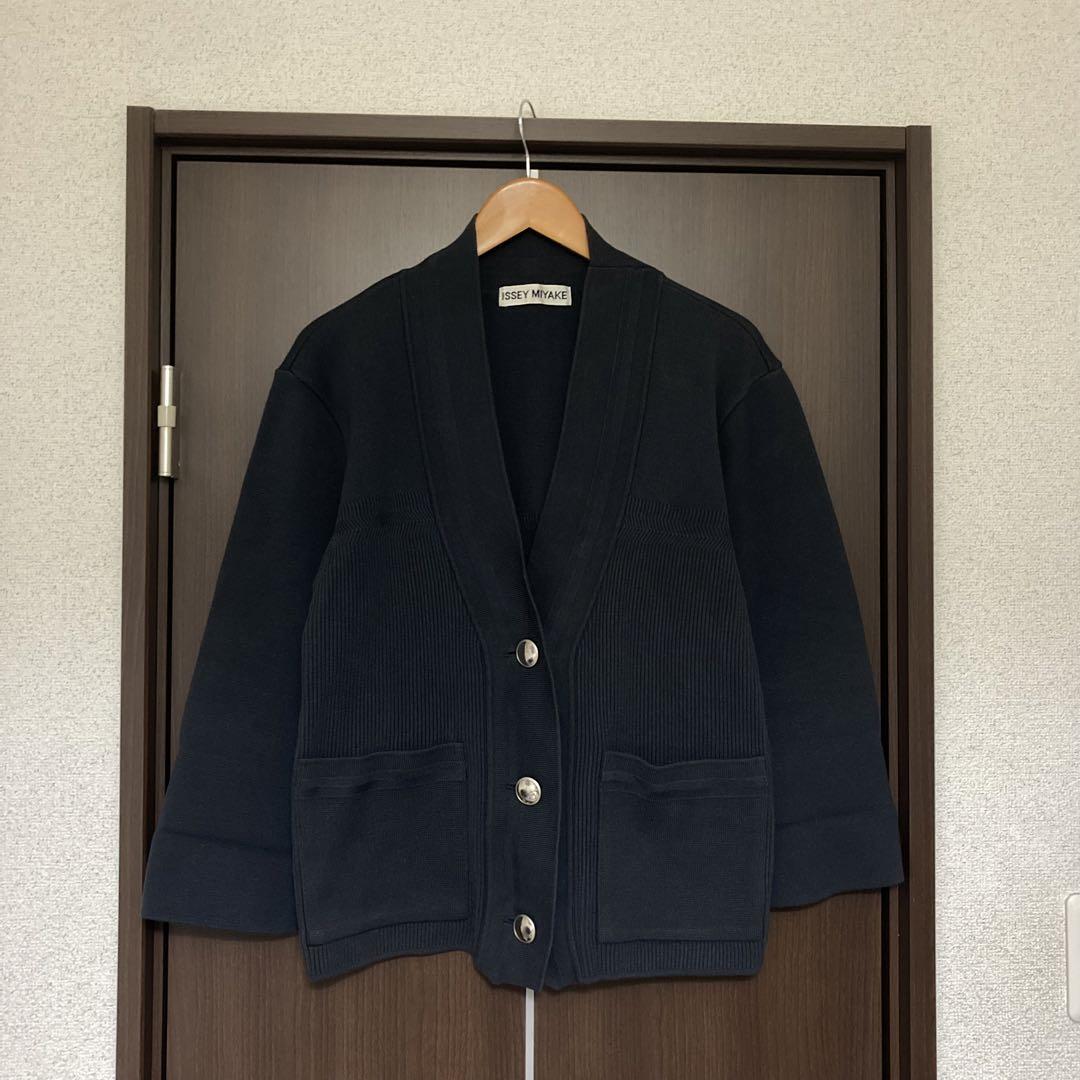 ISSEY MIYAKE me 半袖カーディガン issey miyake プリーツ加工カーディガン（ミー イッセイミヤケ