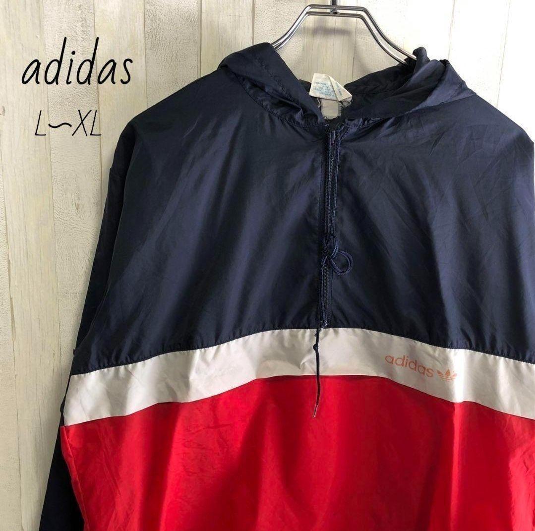 adidas　アディダス☆トレフォイル　プリント　ナイロンジャケット　パーカー