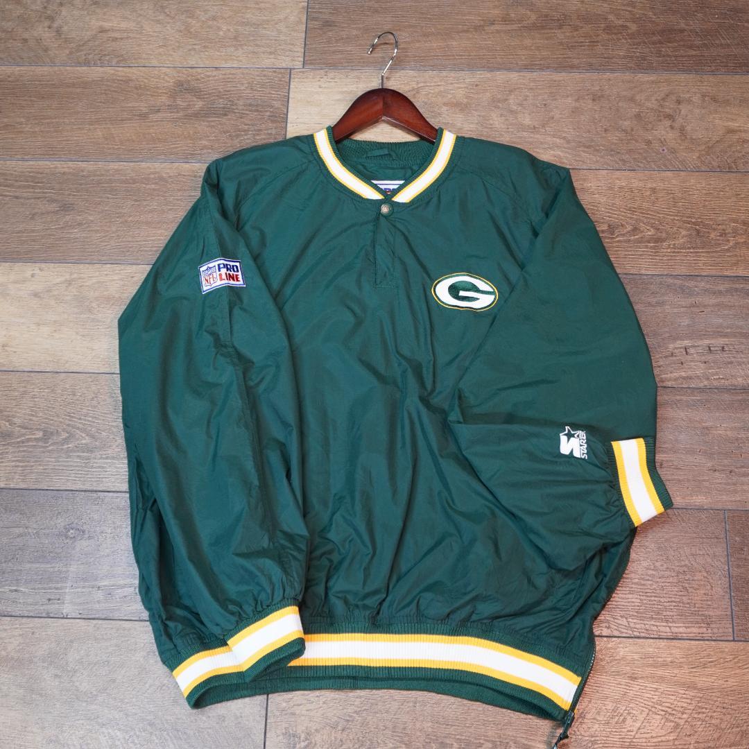 【★大感謝セール】 90S NFL/PROLINE/STARTER グリーンベイパッカーズ Lサイズ ウォームアップウェア
