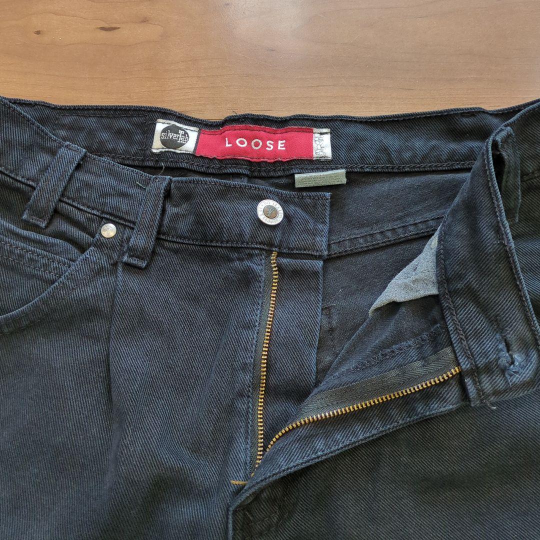 アメリカ製　リーバイス　シルバータブ　ルーズ　ブラック　W30　90s