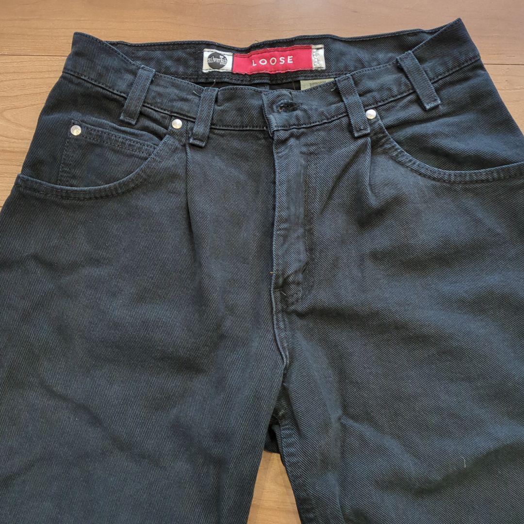 アメリカ製　リーバイス　シルバータブ　ルーズ　ブラック　W30　90s