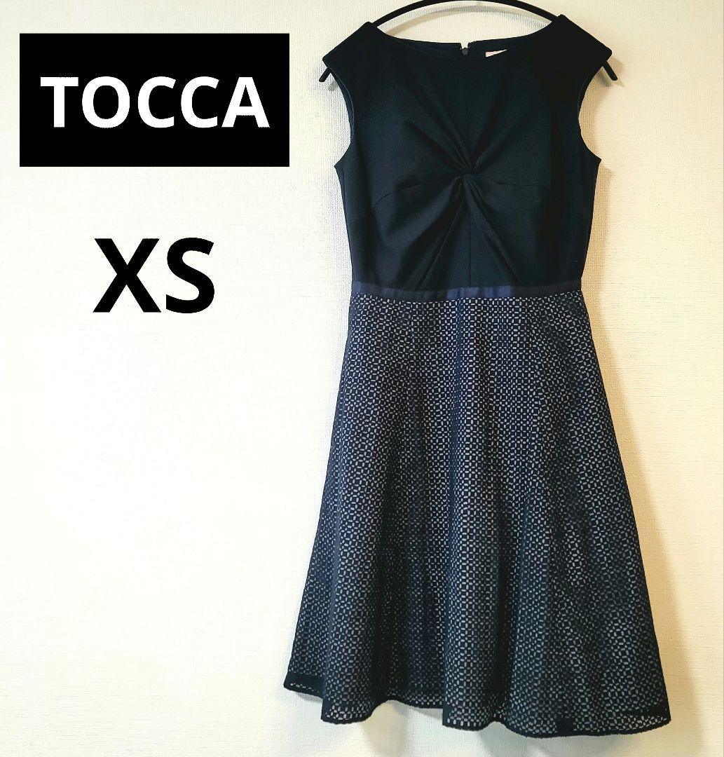 TOCCA ノースリーブワンピース 160 ネイビー 美品】TOCCA トッカ ノースリーブワンピース ネイビー XS - メルカリ