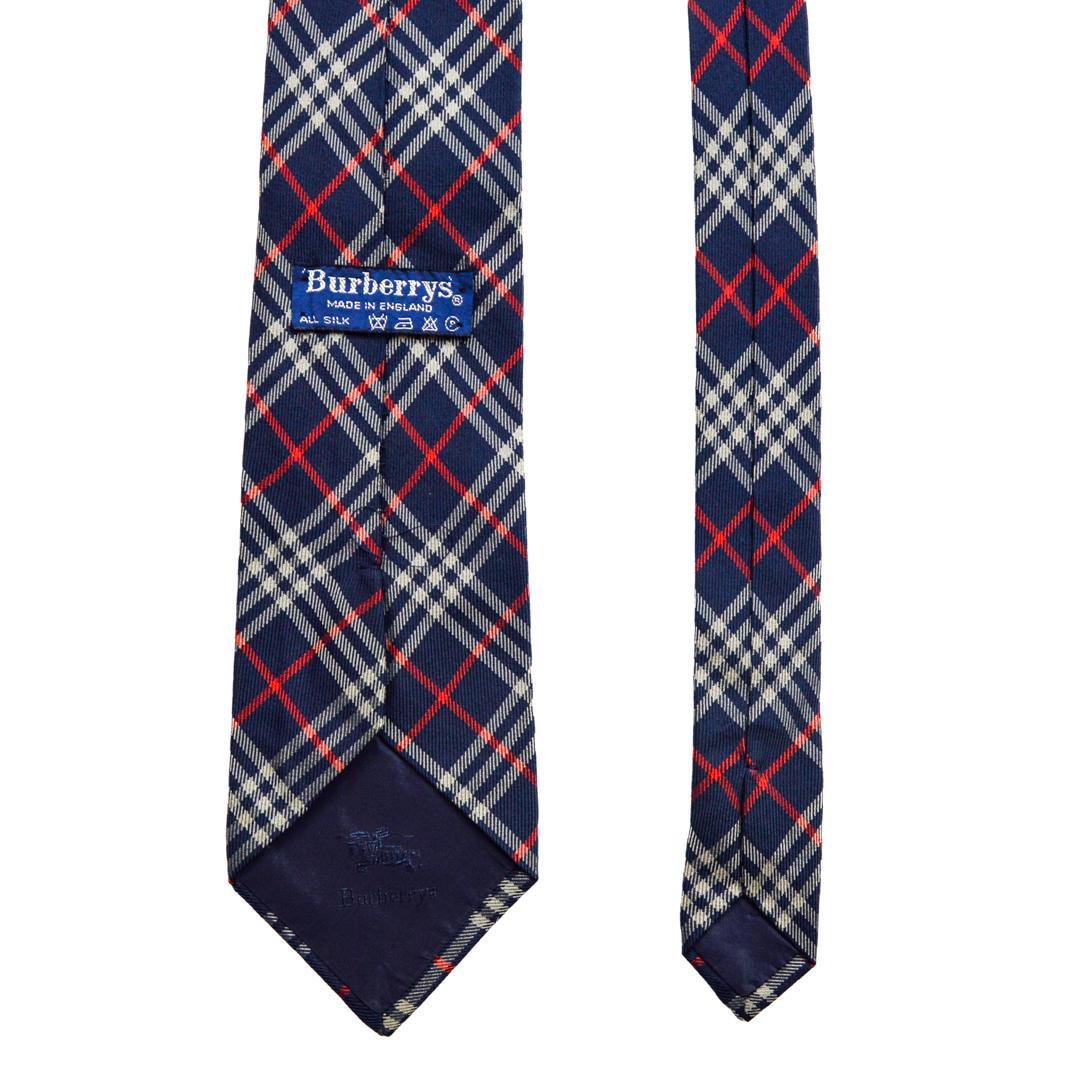 【大特価】 Burberrys ネクタイ 総柄 レッド イエロー ブラック 美品】Burberrys OF LONDON ネクタイ 幾何学模様柄 レッド