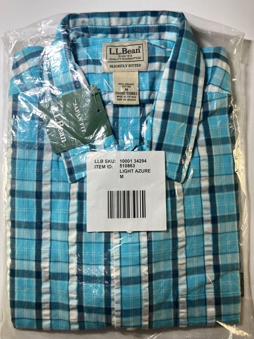 新品未開封 定価7040円 L.L.Bean シアサッカーシャツ 半袖 M