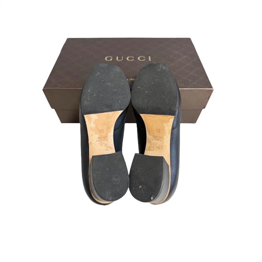 GUCCI ビットローファー ヒール パンプス ラムレザー